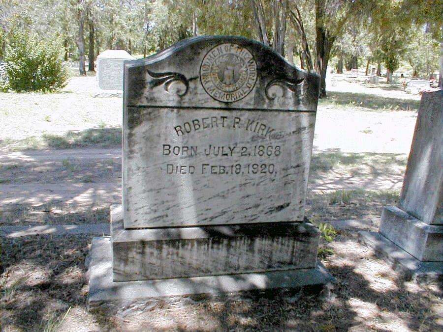 [R P Kirks headstone]